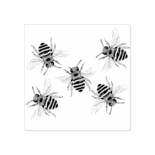 Houten Rubber Stamp - Honey Bee's Rubberstempel (Afrduk)