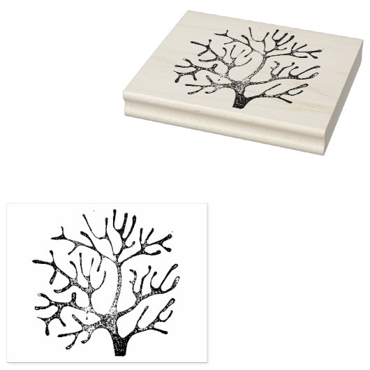 Houten Rubber Stamp - Koraal Rubberstempel (Gestempeld)