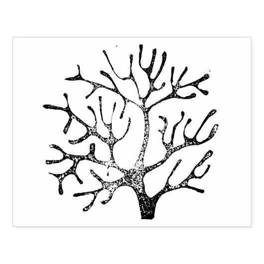 Houten Rubber Stamp - Koraal Rubberstempel (Afrduk)