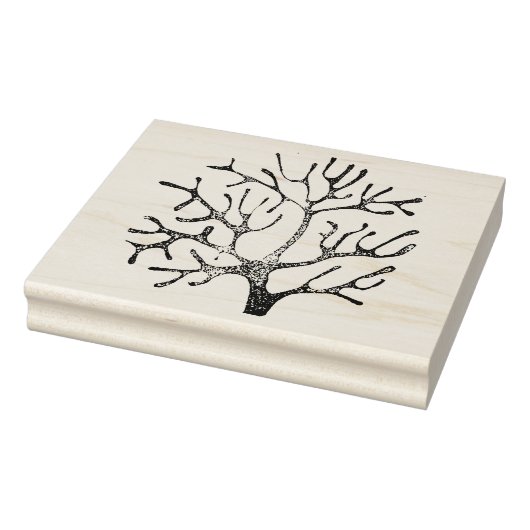 Houten rubber stempel - Koraal (Stempel)