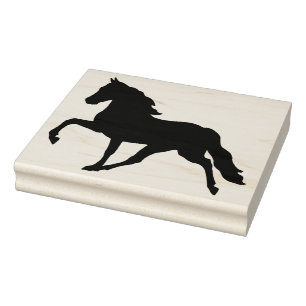 Houten rubber stempels - Paard