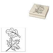 Houten rubberen stempel - eikel- en moerleder (Gestempeld)