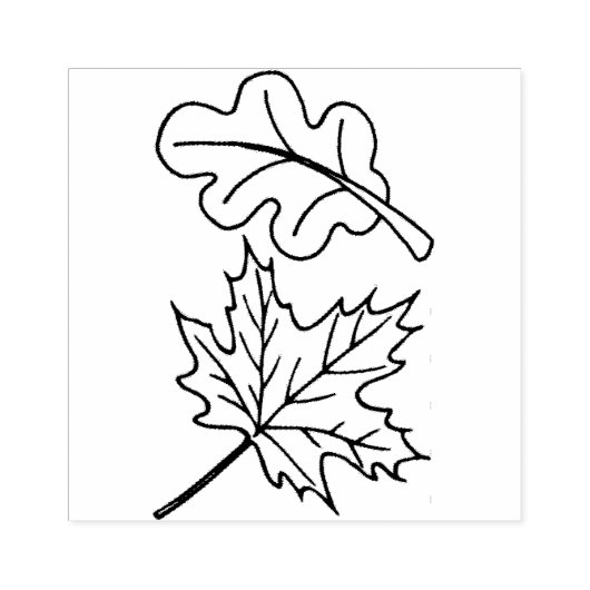 Houten rubberen stempel - eikel- en moerleder (Afrduk)