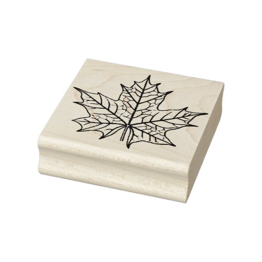 Houten rubberen stempel - Esdorenblad (Stempel)