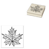 Houten rubberen stempel - Esdorenblad (Gestempeld)