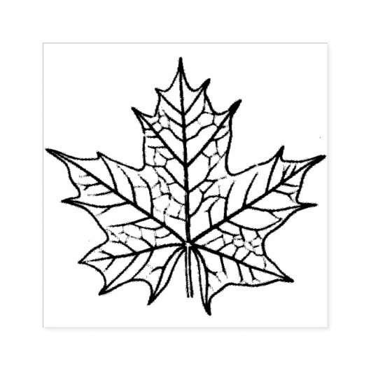 Houten rubberen stempel - Maple Leaf (Afrduk)