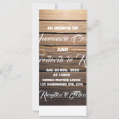 Houten Rustiek Kant Bruiloft Programma (Achterkant)