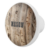 Houten Rustiek Land Western Thema Keramische Knop (Rechts)