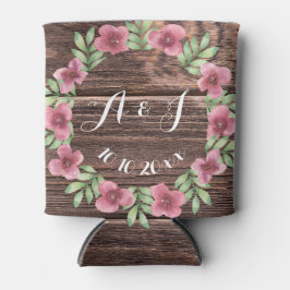 Houten Rustieke bloemen monogram koelboxxen Blikjeskoeler