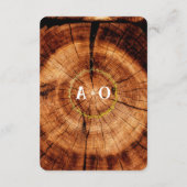 Houten Rustieke Bruiloft Details Hotel Accommodati Informatiekaartje (Achterkant)