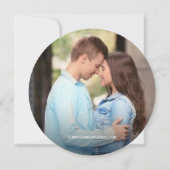 Houten Rustieke Bruiloft Monogram Namen Custom Fot Save The Date (Achterkant)