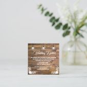 Houten Rustieke Kant Behuizing Kaarten (Staand voorkant)