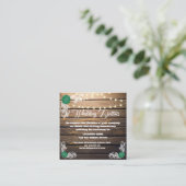 Houten Rustieke Kant Behuizing Kaarten (Staand voorkant)