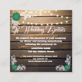 Houten Rustieke Kant Behuizing Kaarten