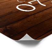 Houten Rustieke 'Ons Liebesverhaal' Tijdlijn Trouw Poster (Hoek)