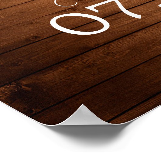 Houten Rustieke 'Ons Liebesverhaal' Tijdlijn Trouw Poster (Hoek)