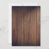 Houten Rustieke Persoonlijke Script Wijziging van Save The Date (Achterkant)