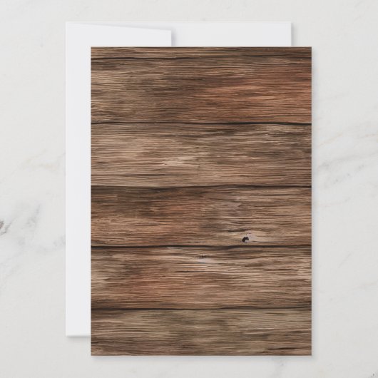 Houten Rustieke Vrachtwagen Kerst Party Diner Kaart (Achterkant)