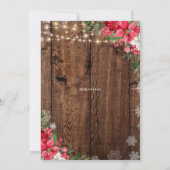 Houten Rustieke Winter Verrassing 70e Verjaardag Kaart (Achterkant)