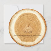 Houten Save the Date Trouwkaart met Houten Look Kaart (Achterkant)