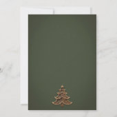 Houten Scandinavische groene kerstboom Kaart (Achterkant)