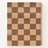  houten schaakbord, schaakspelerscadeau notitieboek (Achterkant)