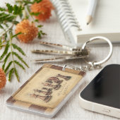 houten schaakbord, schaakspelerscadeau sleutelhanger (Voorkant Rechts)