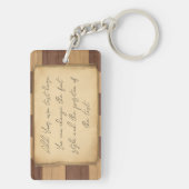 houten schaakbord, schaakspelerscadeau sleutelhanger (achterkant)
