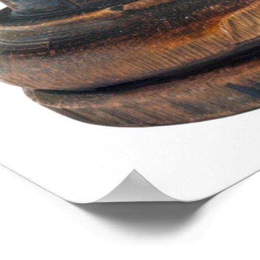  houten schaakkoningsstuk poster (Hoek)