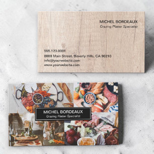 Houten Schaal Foto collage Grazing Catering Visitekaartje