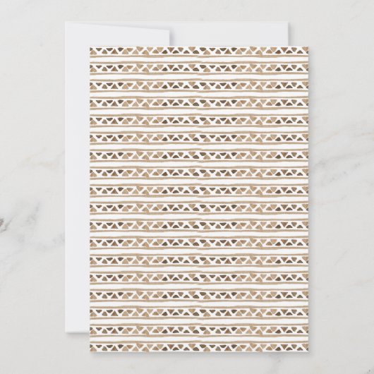 Houten Schijf Bloemige Blad Safari Baby Shower Kaart (Achterkant)