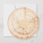 Houten Schors Groen Bladblad Unieke Rustieke Bruil Kaart (Achterkant)