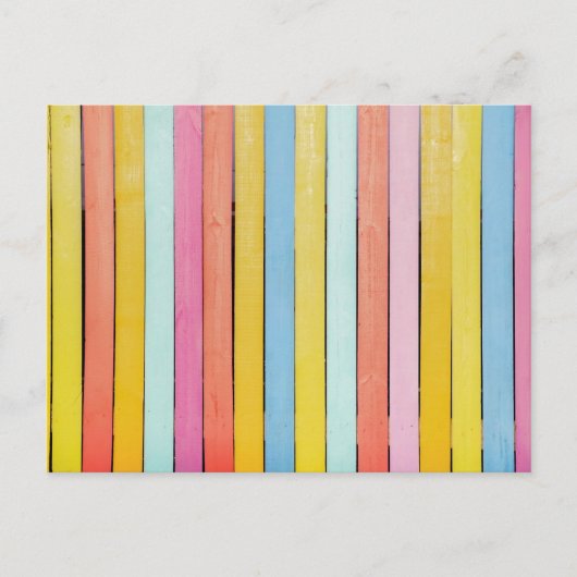 Houten Schutting Latten Briefkaart (Voorkant)