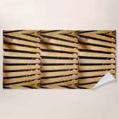 Houten schuttingpalen, strandlaken (Voorkant)