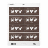 houten schuur bruiloft water flesetiketten etiket (Full Sheet)