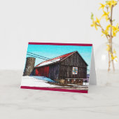 Houten schuur met het teken van de Hexuitdraai Kaart (Gele Bloem)