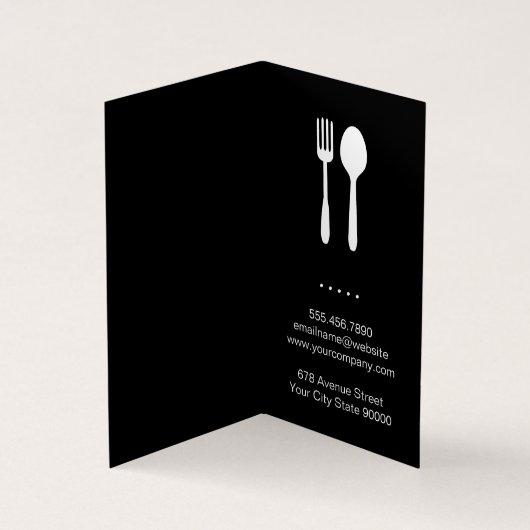 Houten servies voor de BBQ grillmaster Visitekaartje (Binnen)