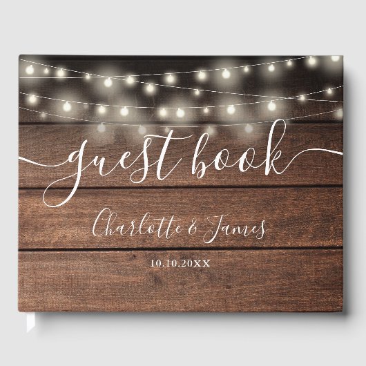 Houten Sieraanduiding voor Bruiloft Gastenboek (Voorkant)