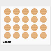 Houten Sjabloon Elegant Persoonlijk Trendy Ronde Sticker (Vel)