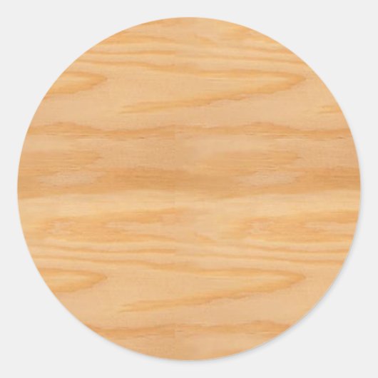 Houten sjabloon trendy lege elegante vormgeving ronde sticker (Voorkant)