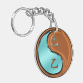 Houten Slang Sleutelhanger (Voorkant Links)