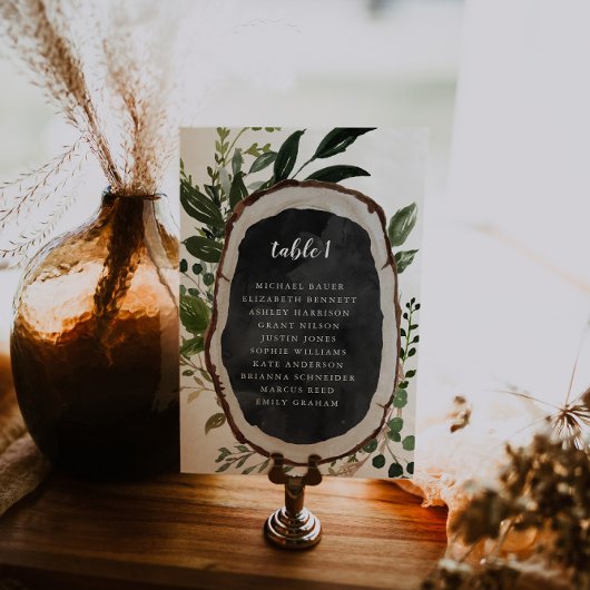 Houten Slice Boho Botanische Tafel Zitplaatsen Kaa Kaart