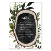 Houten Slice Boho Botanische Tafel Zitplaatsen Kaa Kaart (Achterkant)