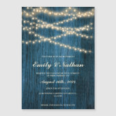 Houten snoerlampjes in rustieke blauwe kleur Huwel (Voorkant)