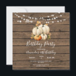 Houten snoerlicht pompoen 30e verjaardagsfeestje  kaart<br><div class="desc">Houten snoerlicht pompoen 30e verjaardagsfeestje 
perfect voor uitnodiging voor herfst of val</div>