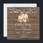 Houten snoerlicht pompoen 30e verjaardagsfeestje  kaart<br><div class="desc">Houten snoerlicht pompoen 30e verjaardagsfeestje 
perfect voor uitnodiging voor herfst of val</div>