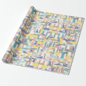 Houten speelgoed bouwsteen cadeaupapier (Uitgerold)