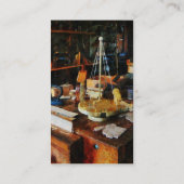 Houten speelgoed in de houtwak visitekaartje (Achterkant)