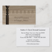 Houten spindle en naadloze verbinding visitekaartje (Voorkant / Achterkant)