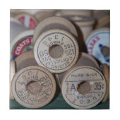 Houten spoelen tegeltje (Voorkant)